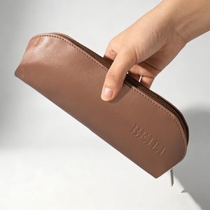 BEILI Professional PU Leather <b>Makeup</b> Bag Zipper Cosmetic Pouch Water Resistant Beauty <b>Case</b> Custom Logo Travel Toiletry Organizer - Product Image 2