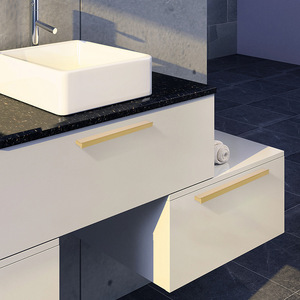 Modern Minimalist Bar Cabinet Handles Gold <b>Black</b> Aluminum Alloy Wardrobe Drawer Pulls Durable Design - Product Image 4