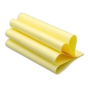 Kertas belakang silikon PE putih atau kuning 80GSM 1030mm/1090mm/1530mm gulungan Jumbo