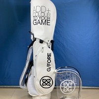 Tas Golf Premium Gaya Korea Fungsi Ganda Penutup Anti Debu Kapasitas Besar Desain Cetak Fitur Penyangga Bahan Nilon Kulit PU Oxford