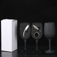 Ensemble d'ouvre-bouteilles à vin rouge transfrontalier en acier inoxydable multifonctionnel avec couteau hippocampe et verseur, coffret cadeau 5 pièces