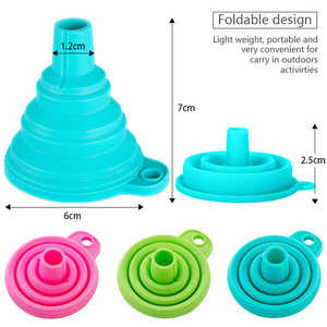 Food Grade <span class=keywords><strong>Silicone</strong></span> Funil Dobrável Funil De Transferência Líquido Dobrável para Cozinha Cooking Oil Funil <span class=keywords><strong>Silicone</strong></span> Flexível Fácil Uso - Product Image 2