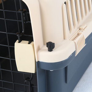 Caisse de transport rigide <span class=keywords><strong>pour</strong></span> animaux de compagnie, résistante à l'humidité, <span class=keywords><strong>pour</strong></span> chiens et chats, avec ventilation complète et porte à verrouillage de sécurité - Product Image 2