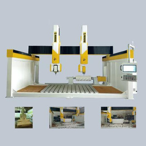 Centre d'usinage CNC à 6 axes à double tête pour le traitement de la pierre, scie à pont pour marbre et granit, machine de sculpture 3D - Product Image 3