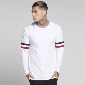 Sweat-shirt pour homme en coton/spandex noir uni pas cher avec logo personnalisé, tissu jersey tricoté pour l'été - Product Image 2