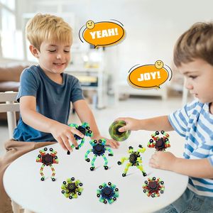 Gyro mécanique à doigt transformable en chaîne Mecha, nouveauté créative DIY, jouet anti-stress, fidget spinner - Product Image 2