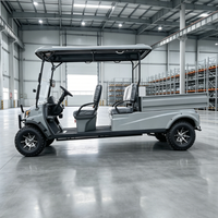 Voiture de golf électrique tout-terrain Rainbow 72V certifiée CE, freins à disque, 2 places personnalisées avec benne arrière hydraulique, autonomie 70-90 km