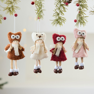 Colgante de muñeco de Ángel de Navidad hecho a mano, adornos colgantes de árbol de Navidad de Cauchy, decoraciones navideñas Ins - Product Image 1