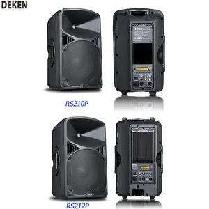 DEKEN RS212P 300W Portable Trolley Wireless Battery Plastic Outdoor Active Powered Speaker 12 Inch Active Speaker