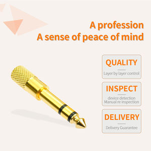 Adaptateur stéréo Mono 6.5mm mâle vers 3.5mm femelle plaqué or convertisseur de prise audio <span class=keywords><strong>pour</strong></span> guitare équipement de studio table de mixage DJ - Product Image 4