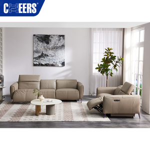 मनवाह ने गर्म बिक्री के रिक्लियर सोफा आधुनिक लक्जरी लिविंग रूम फर्नीचर मॉड्यूलर 3 + 2 इलेक्ट्रिक सेशनल चमड़े के सोफे सेट - Product Image 3