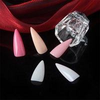 Pointes à Ongles Artificielles en Acrylique, Super Mince et Écologique, Mélange de Formes Stiletto, Couleurs d'Été, Appuyez sur les Ongles