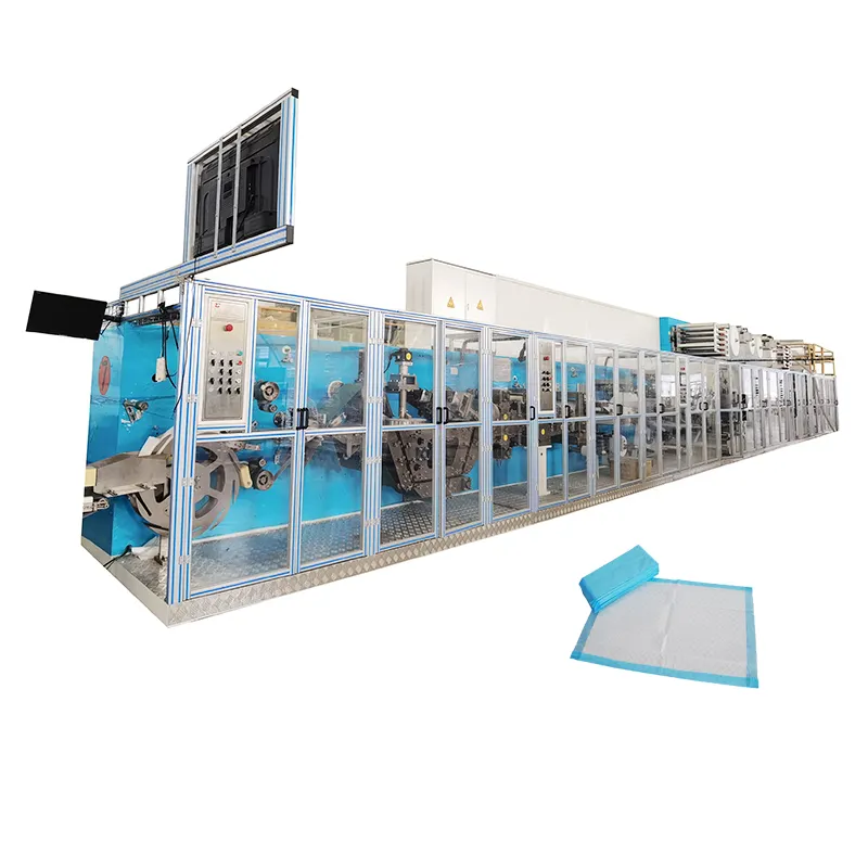 Full servo disposable nursing absorbent pad making machine incontinence medical under pad pet underpad making machine automatic