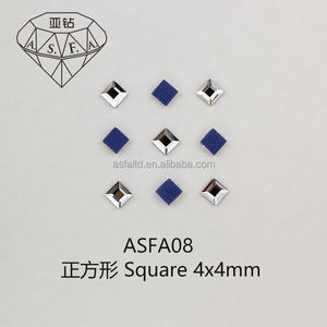 Strass carrés thermocollants ASFA08 ss6 et ss10 pour machine à thermocoller, pour fixation à chaud de cristaux AB - Product Image 2