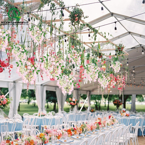 Fiore rosa artificiale Jacaranda stelo lungo vaso alto fiori estivi per accordi di Flora casa festa di nozze tavolo ufficio arredamento - Product Image 6