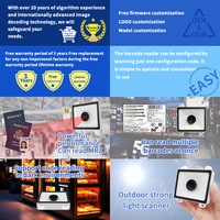 Módulo Escáner de Códigos de Barras PDF417 2D para Exteriores EMT8660B, Lector de Escaneo OCR MRZ USB TTL para Sistemas de Estacionamiento