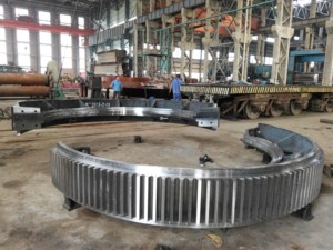 Venta caliente de acero de fundición de gran diámetro de media circunferencia engranaje recto gran anillo segmentado rueda dentada horno rotatorio molino de bolas secador - Product Image 6