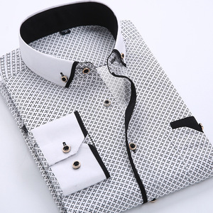 Camisas <span class=keywords><strong>de</strong></span> Hombre Nuevas <span class=keywords><strong>de</strong></span> 2021, <span class=keywords><strong>Estilo</strong></span> Informal, Delgadas, Formales, <span class=keywords><strong>de</strong></span> Negocios, con Bolsillo en el Pecho, Estampadas, <span class=keywords><strong>Estilo</strong></span> Informal, Juveniles, <span class=keywords><strong>de</strong></span> Manga Larga - Product Image 5