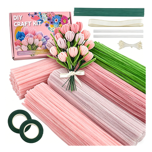 Kit de manualidades DIY, alambre de terciopelo de 10 mm, para proyectos de arte creativo educativo y hermosas creaciones de flores decorativas con alambre de terciopelo. - Product Image 5