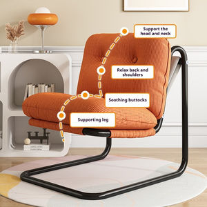 Poltrona Sospesa Moderna Minimalista con Struttura in Metallo e Rivestimento in Tessuto, Arredo Elegante per Soggiorno e Camera da Letto - Product Image 4