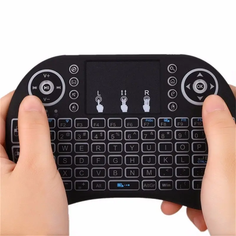 Portable 2.4GHz I8 Mini Wireless Bluetooths Trifold Keyboard Touch Pad Ultra Thin One Hand Keyboard for Windows Laptop