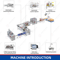 Machine de remplissage et de scellage automatique de capsules de café Nespresso K Cup Petite ligne de machine d'emballage de carton dans une boîte en plastique transparente