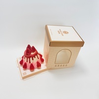 Boîte à gâteau personnalisée imprimée avec fenêtre, emballage cadeau pliable de qualité alimentaire pour pâtisserie et boulangerie