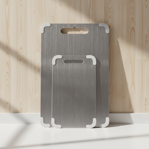 Tabla <span class=keywords><strong>de</strong></span> Cortar <span class=keywords><strong>de</strong></span> Acero Inoxidable SS304 Antideslizante con Protección <span class=keywords><strong>de</strong></span> Esquinas <span class=keywords><strong>de</strong></span> Silicona, Tabla <span class=keywords><strong>de</strong></span> Cortar <span class=keywords><strong>de</strong></span> Silicona Engrosada para Cortar <span class=keywords><strong>Carne</strong></span>, Frutas y Amasar - Product Image 1