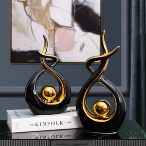 Hiện đại nghệ thuật trừu tượng bức tượng gốm Knick-Knack Bảng trang trí trung tâm gốm điêu khắc đối tượng - Product Image 2