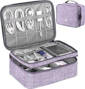 Échantillon gratuit : Organisateur électronique, Pochette de rangement pour câbles de voyage, Sacs organisateurs de câbles portables, Accessoires électroniques de voyage - Product Image 1