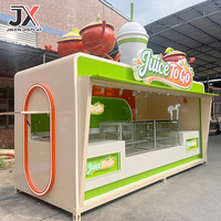 Kiosque à jus moderne sur mesure, kiosque à boissons extérieur, comptoir de bar à jus de fruits haut de gamme, kiosque de centre commercial, vitrine de magasin