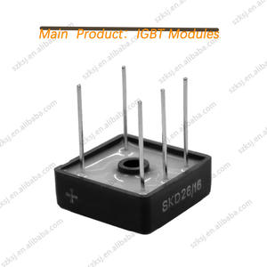 Redresseur de pont d'alimentation <span class=keywords><strong>SKD</strong></span> 26/<span class=keywords><strong>08</strong></span> 1600V 20A pour cartes de circuits imprimés pour redresseur triphasé pour alimentations - Product Image 1