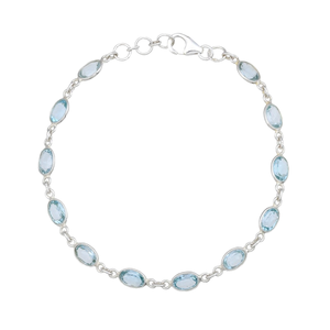 Bracelet tendance en argent sterling avec chaîne à maillons et breloque opale ronde, plaqué argent, cadeau de mariage pour femme - Product Image 4