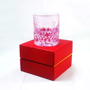 CRYSTOWN Whisky Glasses Crystal Pink Tumbler Glass For Whiskey Wine Bourbon Drinkware Champagne Flute Green Yellow Glass Cups