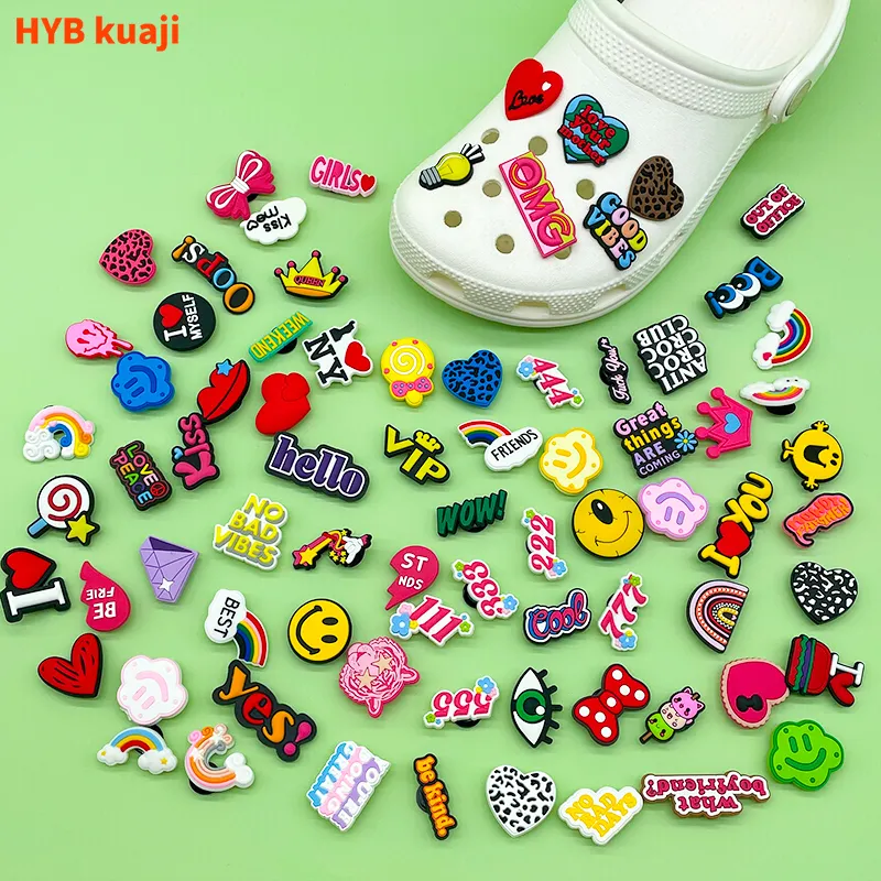 Popular rubber Versatile High quality cute fashion funny wholesale vendor bulk custom shoe charms