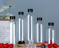 Bouteille en Plastique Jetable Transparente de 500 ml avec Bouchon à Vis et Pompe pour Soupe de Prunes, Eau Minérale, Thé au Lait, Jus et Autres Boissons