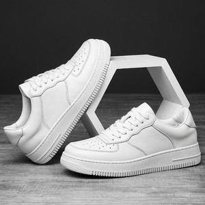 Men's White Sneakers Genuine Leather Low Heel Breathable Casual Shoes for Leisure <b>Walking</b> Style - Product Image 2