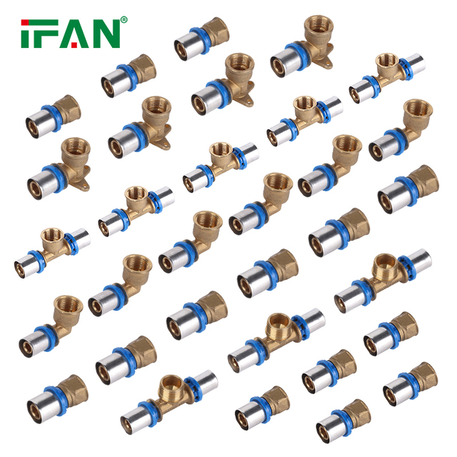 IFAN Factory Multicouche Plomberie Pipe Fittings PEX 16-63MM Elbow Tee Socket PEX Press Fittings Gas Water Supply PEX Fittings