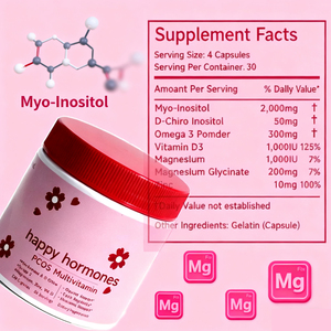Cápsulas de equilibrio de hormonas femeninas con inositol-cuidado de los ovarios Suplementos de hierbas con vitaminas saludables para el equilibrio hormonal de las mujeres - Product Image 3