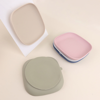 Vaisselle avec logo personnalisé pour tout-petits, assiette à manger en silicone à aspiration sûre, vaisselle d'entraînement, bols d'alimentation solides et mignons pour enfants pendant plus de 6 mois