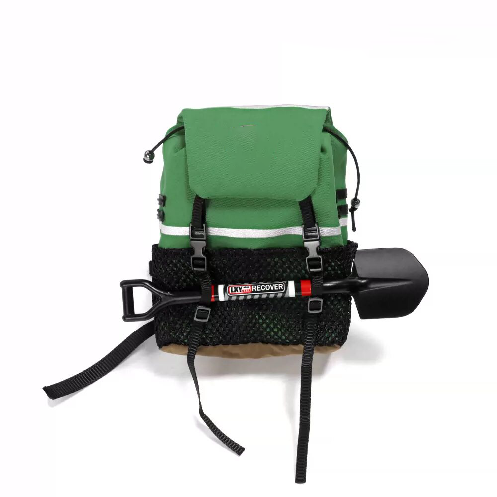 Sac à dos vert,+ pelle