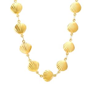 Collar de Moda de Verano Personalizado, Colgante de Acero Inoxidable, Chapado en Oro de 18K PVD, con Dijes de Concha, para Mujer - Product Image 1