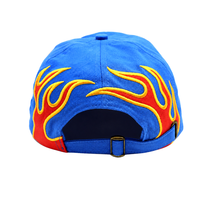 Casquette de sport en coton sergé 5 panneaux de haute qualité, personnalisable OEM, avec logo brodé 3D, visière incurvée, bleue, style baseball