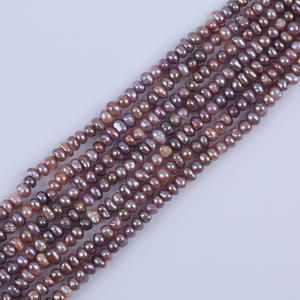 Perlas de Agua Dulce de Zhuji al por Mayor, 18 cm, 4-5 mm, Forma de Botón Plano, Perlas Sueltas Naturales para Joyería DIY, Modelo 31831 de China - Product Image 2