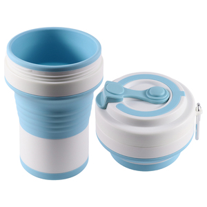 Venta al por mayor de fábrica OEM/ODM Taza de café plegable de silicona portátil y reutilizable de 550 ml - Product Image 1