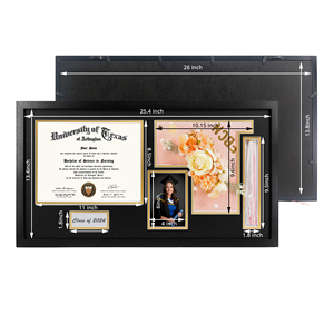 מותאם אישית שחור סיום תיבת צל תיבת הילוכים דפוס uv הדפסה כובע תעודה גנב חבלים-המכללה מכסה מסגרת תעודה - Product Image 4