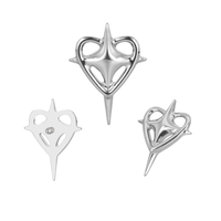 F136 Piercing de nombril et boucles d'oreilles pour enfants en alliage de titane plaqué or pour piercing corporel