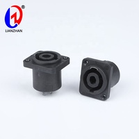 Connecteur Speakon Lianzhan -15GR 4 pôles femelle à verrouillage par torsion 250V AC 20A pour haut-parleur audio, amplificateur, montage sur châssis