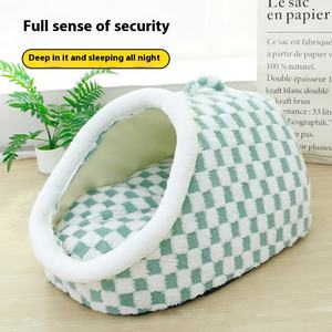 All Seasons Semi-Enclosed Dog House Modern Style Pet Cat <b>Nest</b> Cat <b>Bed</b> - Product Image 3