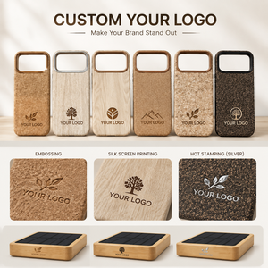 Étui de téléphone en bois personnalisé avec logo en relief, impression personnalisée, design moderne, cadeau promotionnel - Product Image 1